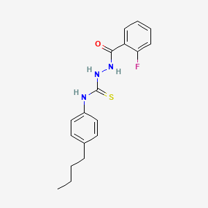 molecular formula C18H20FN3OS B4740056 N-(4-butylphenyl)-2-(2-fluorobenzoyl)hydrazinecarbothioamide 