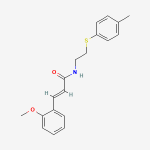 molecular formula C19H21NO2S B4740059 3-(2-methoxyphenyl)-N-{2-[(4-methylphenyl)thio]ethyl}acrylamide 