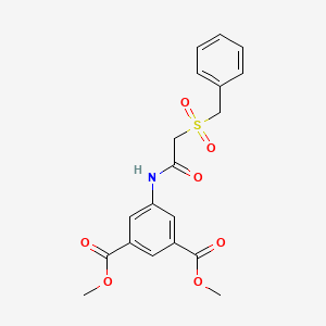 molecular formula C19H19NO7S B4740073 dimethyl 5-{[(benzylsulfonyl)acetyl]amino}isophthalate 