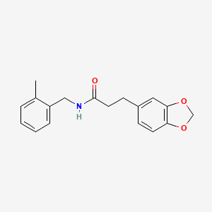 molecular formula C18H19NO3 B4740105 3-(1,3-benzodioxol-5-yl)-N-(2-methylbenzyl)propanamide 
