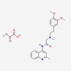molecular formula C25H29N3O7 B4740111 N~2~-[2-(3,4-dimethoxyphenyl)ethyl]-N~2~-methyl-N~1~-(2-methyl-4-quinolinyl)glycinamide oxalate 
