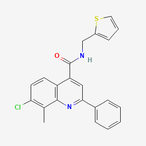 7-chloro-8-methyl-2-phenyl-N-(2-thienylmethyl)-4-quinolinecarboxamide