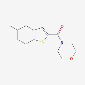 molecular formula C14H19NO2S B4740140 4-[(5-methyl-4,5,6,7-tetrahydro-1-benzothien-2-yl)carbonyl]morpholine 