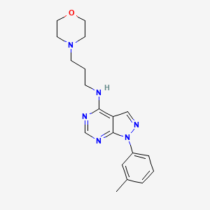 1-(3-methylphenyl)-N-[3-(4-morpholinyl)propyl]-1H-pyrazolo[3,4-d]pyrimidin-4-amine