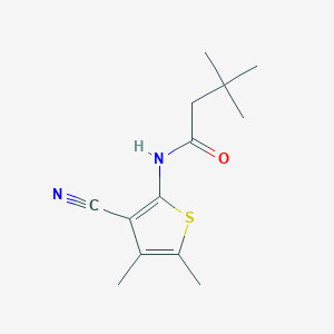 molecular formula C13H18N2OS B4740161 N-(3-cyano-4,5-dimethyl-2-thienyl)-3,3-dimethylbutanamide 