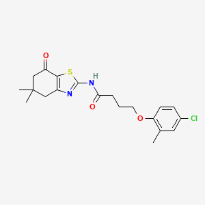 molecular formula C20H23ClN2O3S B4740166 4-(4-chloro-2-methylphenoxy)-N-(5,5-dimethyl-7-oxo-4,5,6,7-tetrahydro-1,3-benzothiazol-2-yl)butanamide 