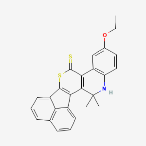 molecular formula C26H21NOS2 B4740188 3-ethoxy-13,13-dimethyl-13,14-dihydro-5H-acenaphtho[1',2':5,6]thiopyrano[4,3-c]quinoline-5-thione 