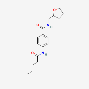 molecular formula C18H26N2O3 B4740199 4-(hexanoylamino)-N-(tetrahydro-2-furanylmethyl)benzamide 