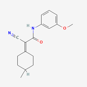 molecular formula C17H20N2O2 B4740224 2-cyano-N-(3-methoxyphenyl)-2-(4-methylcyclohexylidene)acetamide 