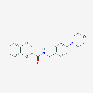 molecular formula C20H22N2O4 B4740259 N-[4-(4-morpholinyl)benzyl]-2,3-dihydro-1,4-benzodioxine-2-carboxamide 