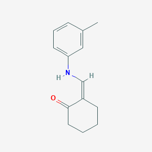 molecular formula C14H17NO B4740274 2-{[(3-methylphenyl)amino]methylene}cyclohexanone 