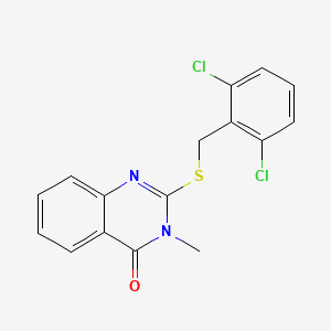 molecular formula C16H12Cl2N2OS B4740292 2-[(2,6-dichlorobenzyl)thio]-3-methyl-4(3H)-quinazolinone 