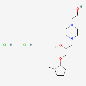 1-[4-(2-hydroxyethyl)-1-piperazinyl]-3-[(2-methylcyclopentyl)oxy]-2-propanol dihydrochloride