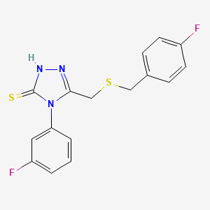 5-{[(4-fluorobenzyl)thio]methyl}-4-(3-fluorophenyl)-4H-1,2,4-triazole-3-thiol