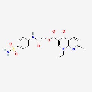 molecular formula C20H20N4O6S B4740343 2-{[4-(aminosulfonyl)phenyl]amino}-2-oxoethyl 1-ethyl-7-methyl-4-oxo-1,4-dihydro-1,8-naphthyridine-3-carboxylate 