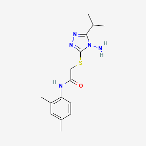 2-[(4-amino-5-isopropyl-4H-1,2,4-triazol-3-yl)thio]-N-(2,4-dimethylphenyl)acetamide