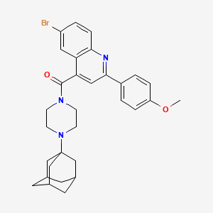 molecular formula C31H34BrN3O2 B4740359 4-{[4-(1-adamantyl)-1-piperazinyl]carbonyl}-6-bromo-2-(4-methoxyphenyl)quinoline 