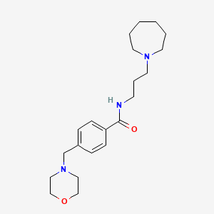 N-[3-(1-azepanyl)propyl]-4-(4-morpholinylmethyl)benzamide