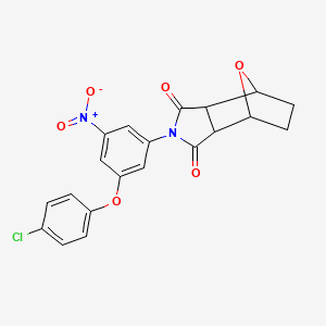 molecular formula C20H15ClN2O6 B4740402 4-[3-(4-chlorophenoxy)-5-nitrophenyl]-10-oxa-4-azatricyclo[5.2.1.0~2,6~]decane-3,5-dione 