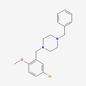 molecular formula C19H23BrN2O B4740415 1-benzyl-4-(5-bromo-2-methoxybenzyl)piperazine 