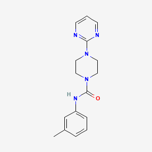 molecular formula C16H19N5O B4740433 N-(3-methylphenyl)-4-(2-pyrimidinyl)-1-piperazinecarboxamide 