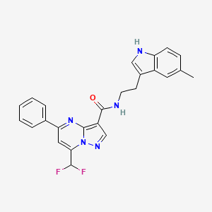molecular formula C25H21F2N5O B4740443 7-(difluoromethyl)-N-[2-(5-methyl-1H-indol-3-yl)ethyl]-5-phenylpyrazolo[1,5-a]pyrimidine-3-carboxamide 