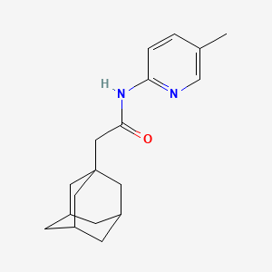 molecular formula C18H24N2O B4740447 2-(1-adamantyl)-N-(5-methyl-2-pyridinyl)acetamide 