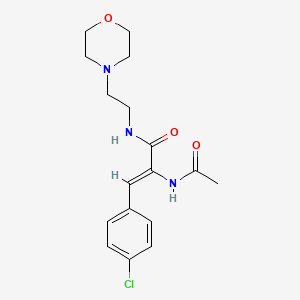 molecular formula C17H22ClN3O3 B4740450 2-(acetylamino)-3-(4-chlorophenyl)-N-[2-(4-morpholinyl)ethyl]acrylamide 