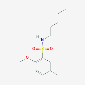 molecular formula C13H21NO3S B4740475 2-methoxy-5-methyl-N-pentylbenzenesulfonamide 