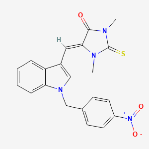 1,3-dimethyl-5-{[1-(4-nitrobenzyl)-1H-indol-3-yl]methylene}-2-thioxo-4-imidazolidinone