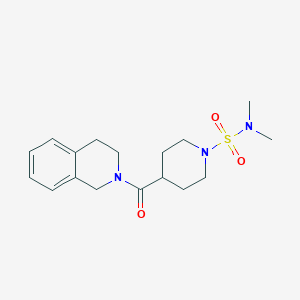 molecular formula C17H25N3O3S B4740502 4-(3,4-dihydro-2(1H)-isoquinolinylcarbonyl)-N,N-dimethyl-1-piperidinesulfonamide 