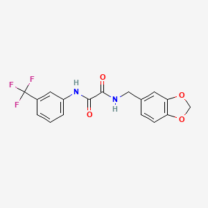 molecular formula C17H13F3N2O4 B4740537 N-(1,3-benzodioxol-5-ylmethyl)-N'-[3-(trifluoromethyl)phenyl]ethanediamide 