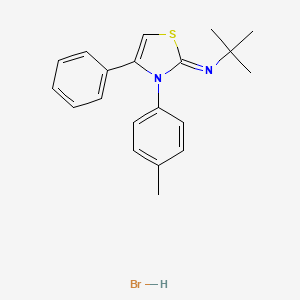 molecular formula C20H23BrN2S B4740576 tert-butyl[(2Z)-3-(4-methylphenyl)-4-phenyl-1,3-thiazol-2(3H)-ylidene]amine hydrobromide 