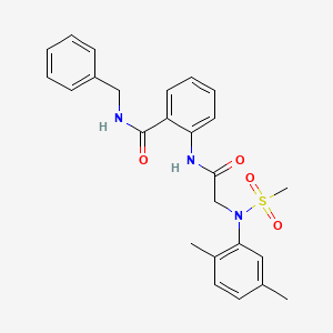 N-benzyl-2-{[N-(2,5-dimethylphenyl)-N-(methylsulfonyl)glycyl]amino}benzamide