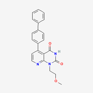 molecular formula C22H19N3O3 B4740602 5-(4-biphenylyl)-1-(2-methoxyethyl)pyrido[2,3-d]pyrimidine-2,4(1H,3H)-dione 