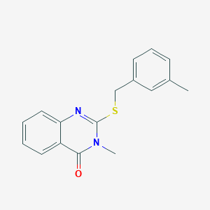 molecular formula C17H16N2OS B4740621 3-methyl-2-[(3-methylbenzyl)thio]-4(3H)-quinazolinone 