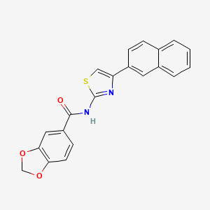 molecular formula C21H14N2O3S B4740623 N-[4-(2-naphthyl)-1,3-thiazol-2-yl]-1,3-benzodioxole-5-carboxamide 