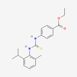 molecular formula C20H24N2O2S B4740649 ethyl 4-({[(2-isopropyl-6-methylphenyl)amino]carbonothioyl}amino)benzoate 