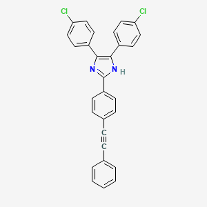 molecular formula C29H18Cl2N2 B4740666 4,5-bis(4-chlorophenyl)-2-[4-(phenylethynyl)phenyl]-1H-imidazole 