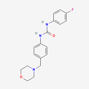 molecular formula C18H20FN3O2 B4740710 N-(4-fluorophenyl)-N'-[4-(4-morpholinylmethyl)phenyl]urea 