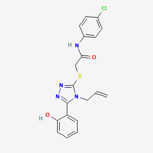 molecular formula C19H17ClN4O2S B4740727 2-{[4-allyl-5-(2-hydroxyphenyl)-4H-1,2,4-triazol-3-yl]thio}-N-(4-chlorophenyl)acetamide 