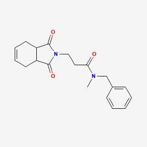molecular formula C19H22N2O3 B4740769 N-benzyl-3-(1,3-dioxo-1,3,3a,4,7,7a-hexahydro-2H-isoindol-2-yl)-N-methylpropanamide 