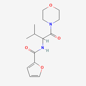 molecular formula C14H20N2O4 B4740798 N-[2-methyl-1-(4-morpholinylcarbonyl)propyl]-2-furamide 