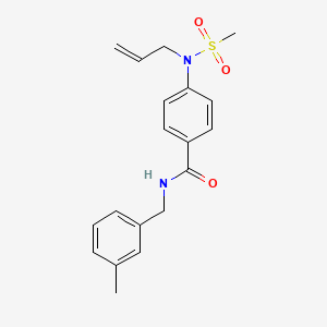 molecular formula C19H22N2O3S B4740810 4-[allyl(methylsulfonyl)amino]-N-(3-methylbenzyl)benzamide 
