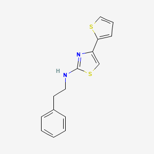 molecular formula C15H14N2S2 B4740835 N-(2-phenylethyl)-4-(2-thienyl)-1,3-thiazol-2-amine 
