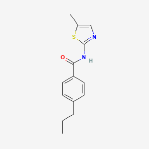 molecular formula C14H16N2OS B4740851 N-(5-methyl-1,3-thiazol-2-yl)-4-propylbenzamide 