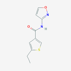 molecular formula C10H10N2O2S B4740872 5-ethyl-N-3-isoxazolyl-3-thiophenecarboxamide 