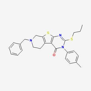 7-benzyl-3-(4-methylphenyl)-2-(propylthio)-5,6,7,8-tetrahydropyrido[4',3':4,5]thieno[2,3-d]pyrimidin-4(3H)-one