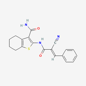 2-[(2-cyano-3-phenylacryloyl)amino]-4,5,6,7-tetrahydro-1-benzothiophene-3-carboxamide