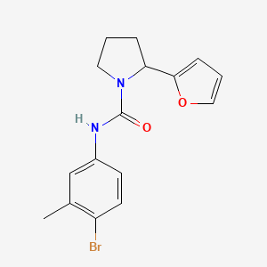 molecular formula C16H17BrN2O2 B4740896 N-(4-bromo-3-methylphenyl)-2-(2-furyl)-1-pyrrolidinecarboxamide 